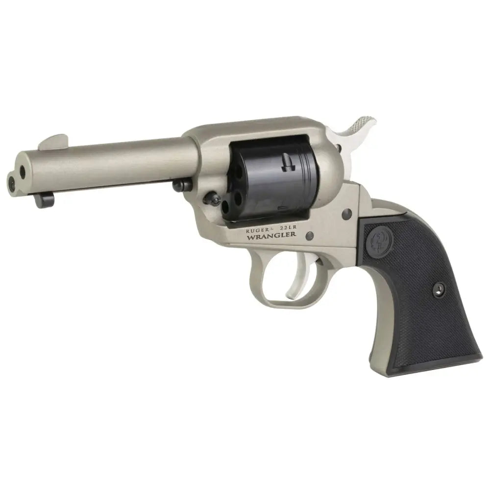 dRUGER WRANGLER 22LR REVLVR SILVER CERAKOTE 6RD 3.75"BBL, BLADE F.S.