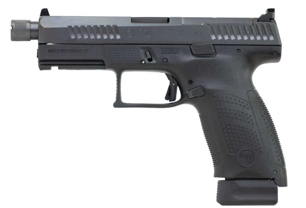 CZ P-10 C OPTICS READY SUPRESSOR READY 9MM PISTOL BLACK, REVERSE MAG CATCH 2-17RD MAGS