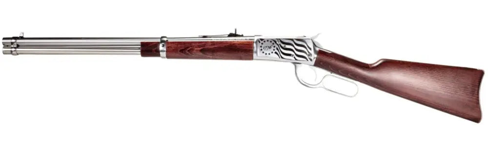 ROSSI R92 44MAG RFL 16" SS/HRDWD 8RD 1776 FLAG ENGRAVED