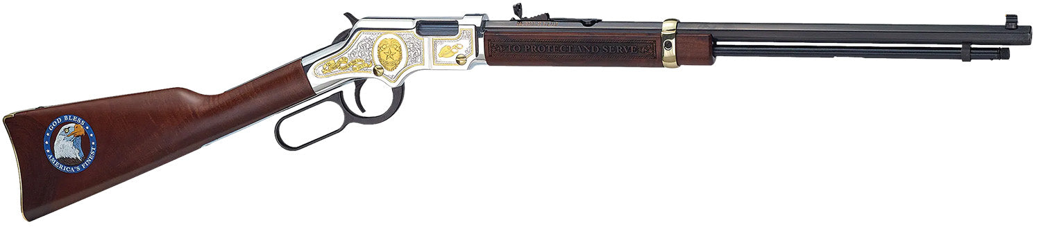 Henry H004LE Golden Boy Law Enforcement Tribute 22 Short, 22 Long or 22 LR Caliber with 16 LR/21 Short Capacity, 20" Blu