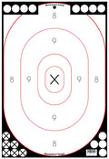Birchwood Casey 34615 Shoot-N-C Reactive Target Self-Adhesive Paper Black/White 12"x18" Silhouette 5 Pack