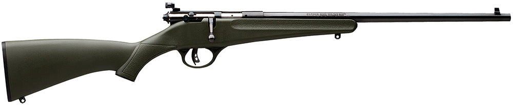 Savage Arms 13790 Rascal  Youth 22 LR 1rd 16.13" Matte Black Sporter Barrel, Matte Black Carbon Steel Receiver, Green Fi