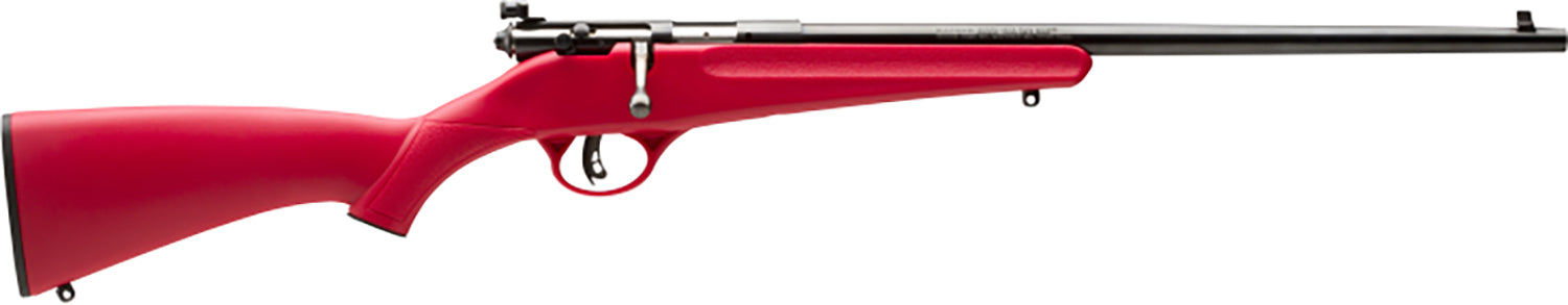 Savage Arms 13795 Rascal  Youth 22 LR 1rd 16.13" Matte Black Sporter Barrel, Matte Black Carbon Steel Receiver, Red Fixe