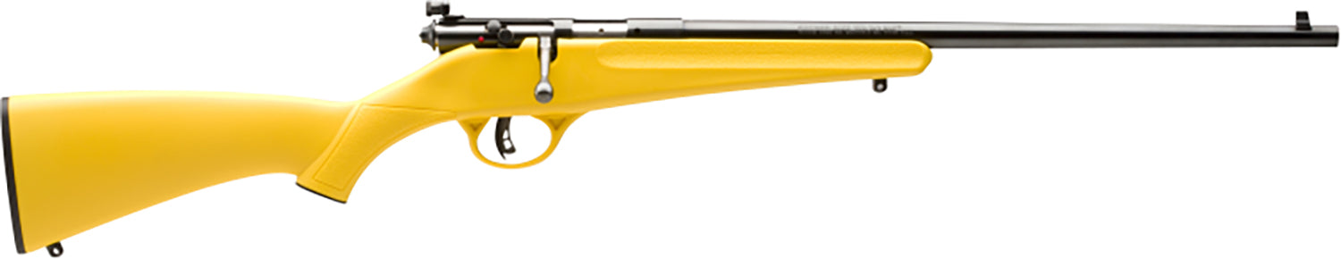 Savage Arms 13805 Rascal  Youth 22 LR 1rd 16.13" Matte Black Sporter Barrel, Matte Black Carbon Steel Receiver, Yellow F