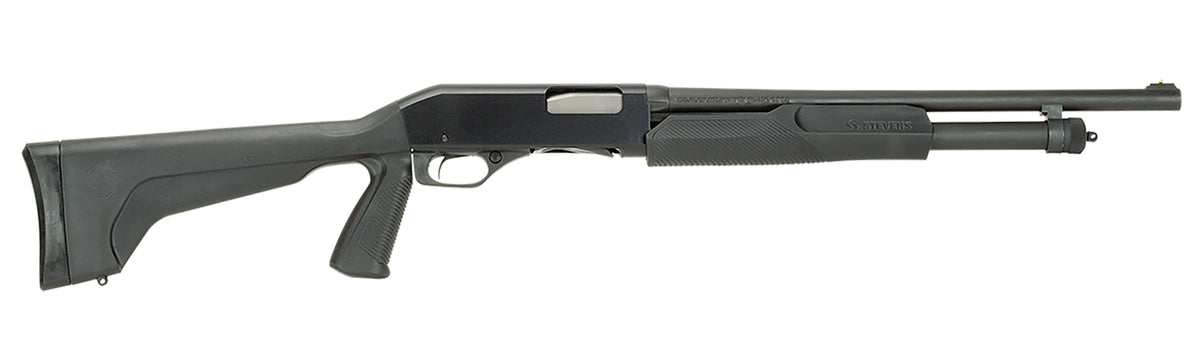 Stevens 19485 320 Security Full Size 12 Gauge Pump 3" 5+1 18.50" Matte Black Carbon Steel Barrel, Matte Black Aluminum R