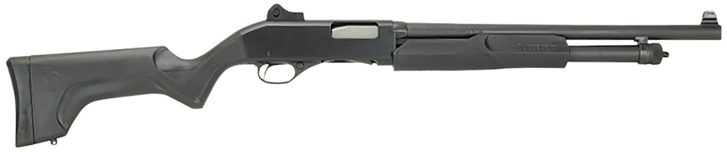 Stevens 19487 320 Security Full Size 12 Gauge Pump 3" 5+1 18.50" Matte Black Carbon Steel Barrel, Matte Black Aluminum R