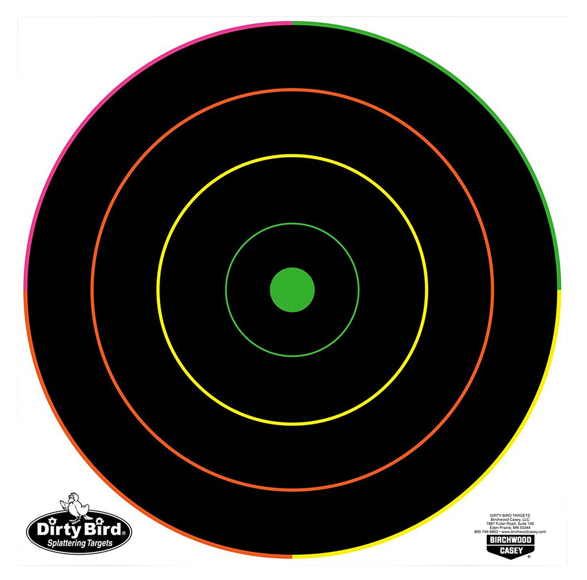 Birchwood Casey 35830 Dirty Bird  12" Bullseye Tagboard Hanging Multi-Color 10 Pk.