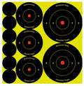Birchwood Casey 34608 Shoot-N-C Reactive Target Variety Pack Self-Adhesive Paper Black/Yellow Bullseye 132 Pack