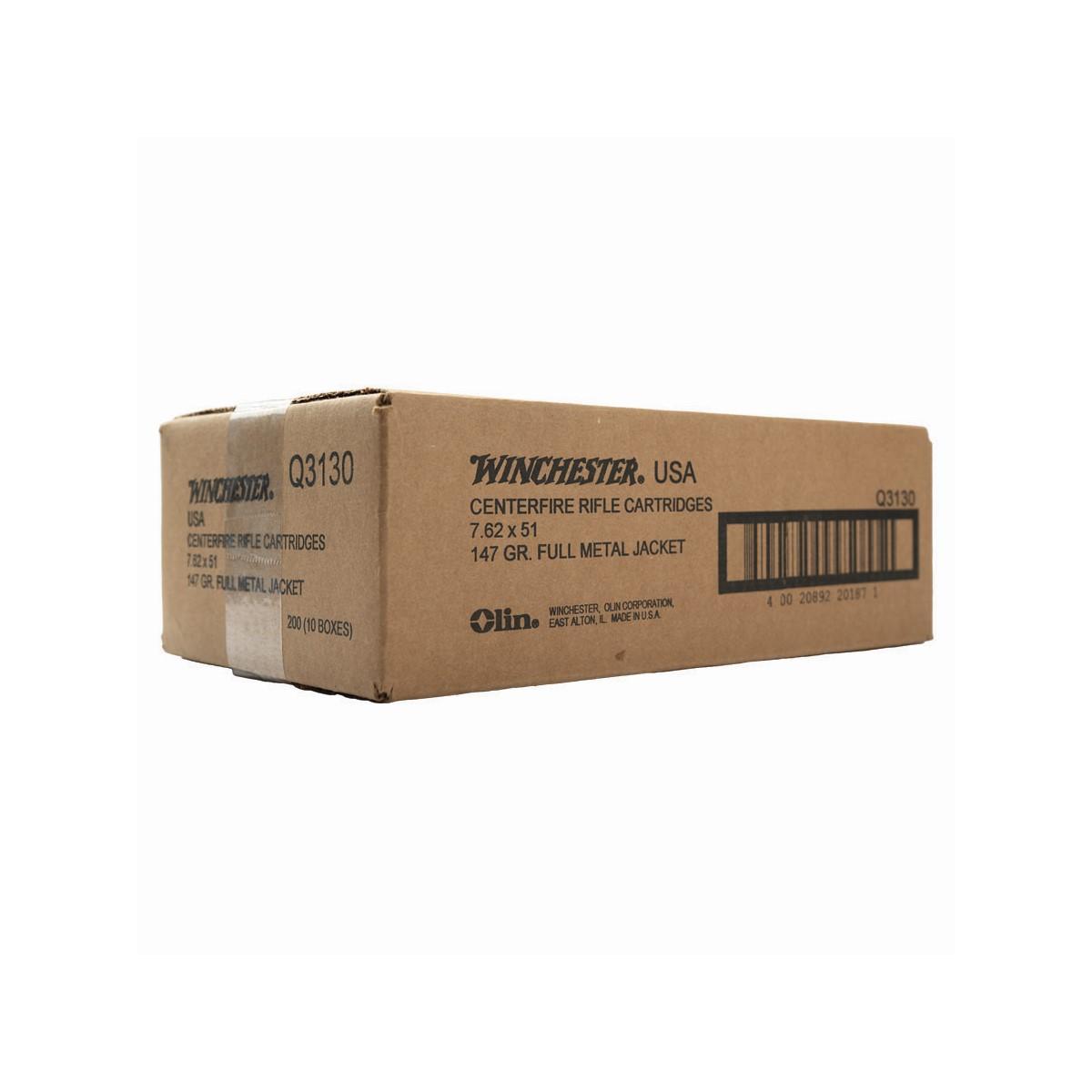 7.62NATO(308)AMMO 147GR FMJ 200RD (10-20Rd Boxes)
