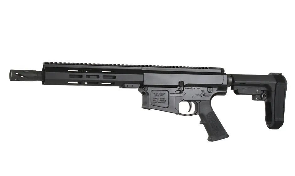 BC-10 8.6 Blackout Side Charging Complete Pistol, 10.5" Parkerized SOCOM Barrel, 1:3 Twist, Pistol Length Gas System, 9.5" M-LOK Rail, Brace