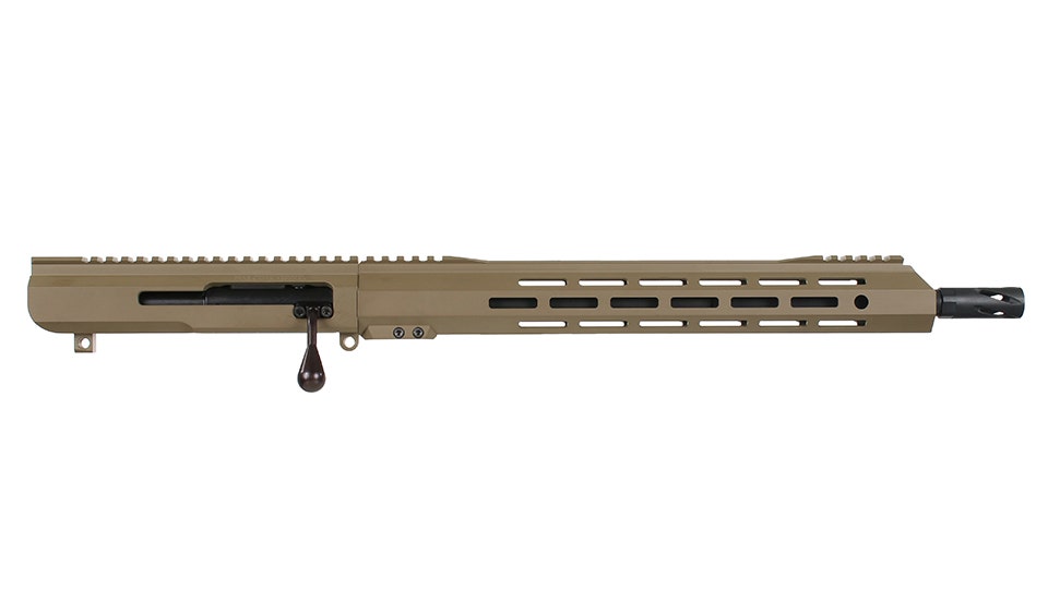 BC-10 | 8.6 Blackout Flat Dark Earth Cerakote Bolt Action Style Upper | 16" Parkerized SOCOM Barrel | 1:3 Twist | Hammer Forged | Bufferless | MLOK Split Rail