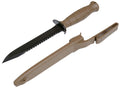 Glock KDO39179 Field  7" Fixed Clip Point Plain/Saw Black High Carbon Steel Blade/FDE Textured Trimond Polymer Handle Cl