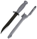 Glock KG039180 Field  7" Fixed Clip Point Plain/Saw Black High Carbon Steel Blade/ Gray Textured Trimond Polymer Handle 