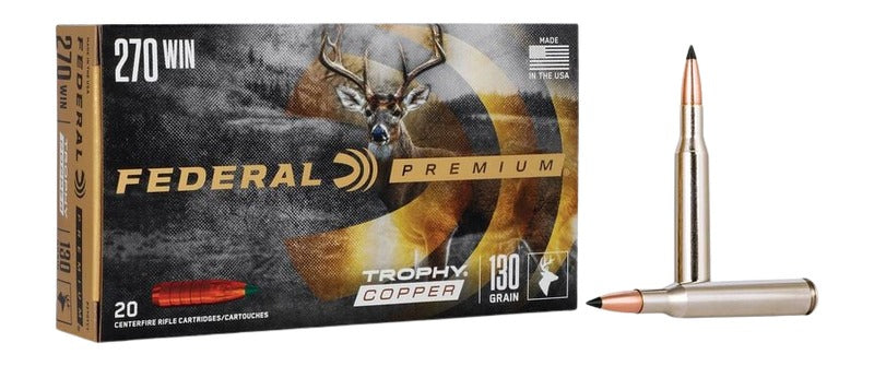 Federal P270TC1 Premium  270Win 130gr Trophy Copper 20 Per Box/10 Case