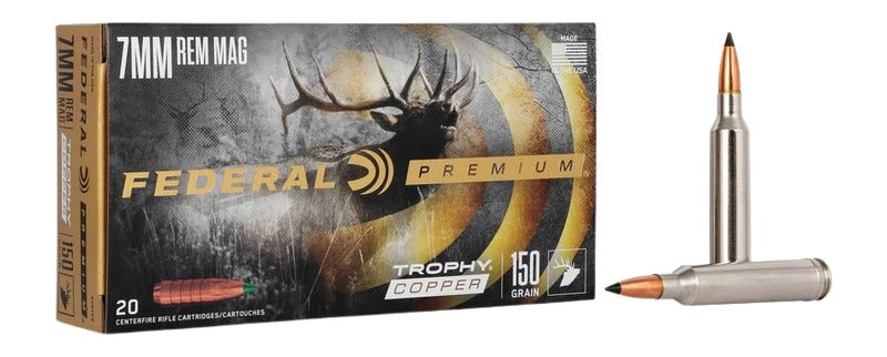 Federal P7RTC3 Premium  7mmRemMag 150gr Trophy Copper 20 Per Box/10 Case