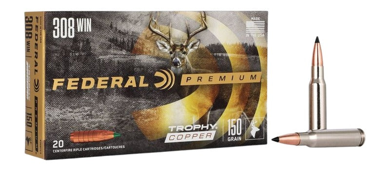 Federal P308TC3 Premium  308Win 150gr Trophy Copper 20 Per Box/10 Case