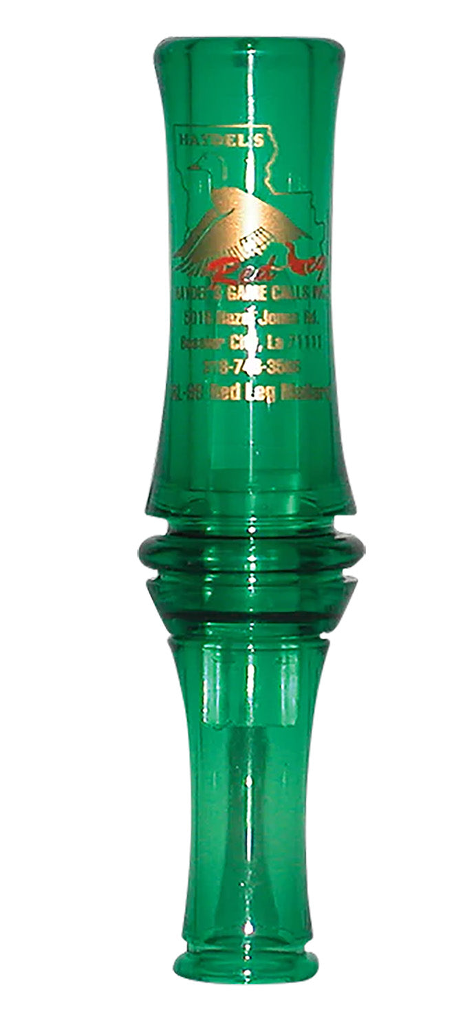 Haydel's Game Calls RL99 "Redleg" Mallard  Open Call Double Reed Mallard Sounds Attracts Ducks Green Plastic