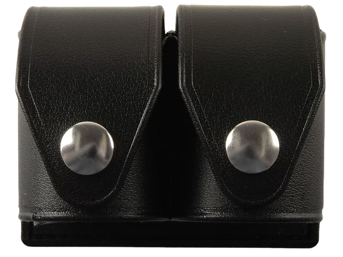 HKS 203PLBN SpeedLoader Case  Double Black Large Hytrel Belt Loop Fits S&W/Ruger/Colt/Taurus/Dan Wesson Belts 2.25" Wide