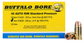 Buffalo Bore Ammunition 31B20 Standard Pressure Strictly Business 45Auto Rim 200gr Jacket Hollow Point 20 Per Box/12 Cas
