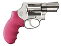 Hogue 67007 OverMolded Monogrip Cobblestone Pink Rubber with Finger Grooves for Taurus 85