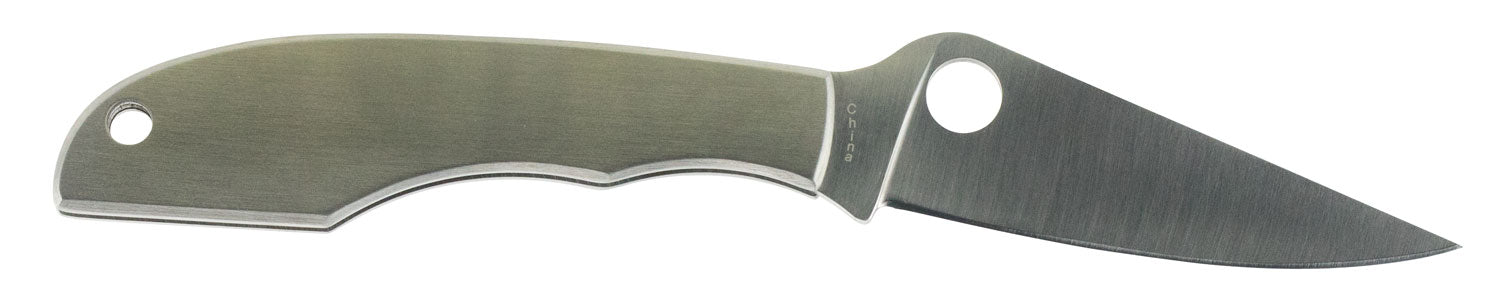 Spyderco C138P GrassHopper  2.30" Folding Clip Point Plain 12C27 Sandvik Blade Engraved Spyderco Bug Stainless Steel Han