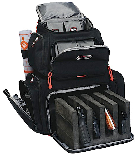 GPS Bags 1711BP Handgunner  Black 1000D Nylon Holds 4 Handguns