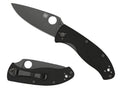 Spyderco C122GBBKPS Tenacious  3.39" Folding Drop Point Part Serrated Black Matte 8Cr13MoV SS Blade Black  Textured G10 