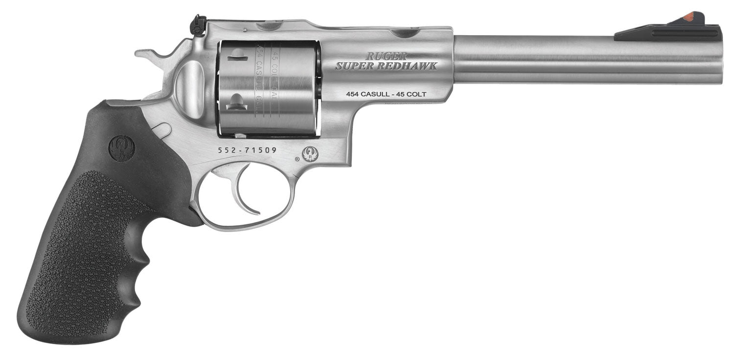 Ruger 5507 Super Redhawk  Large Frame 480 Ruger 6rd 7.50" Satin Stainless w/Integral Mount Barrel, Satin Stainless Steel