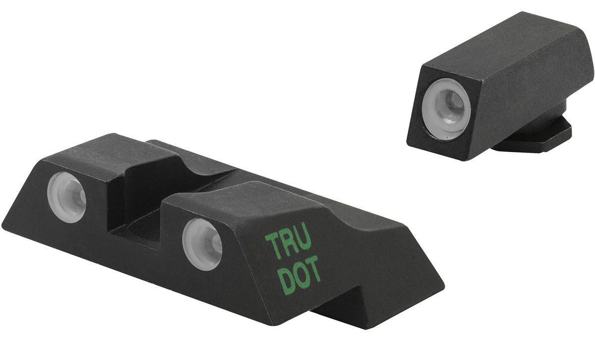 Meprolight USA 102263301 Tru-Dot Sight Set Green Tritium Front/Orange Tritium Rear/Black Frame, Compatible w/ Glock 26/2