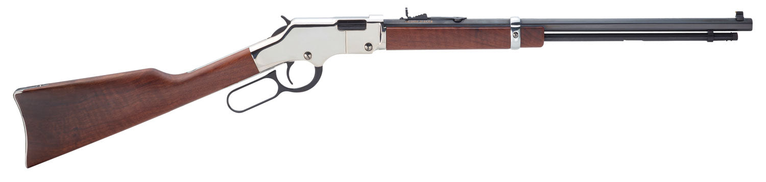 Henry H004S Golden Boy Silver 22 Short, 22 Long or 22 LR Caliber with 16 LR/21 Short Capacity, 20" Blued Barrel, Nickel-