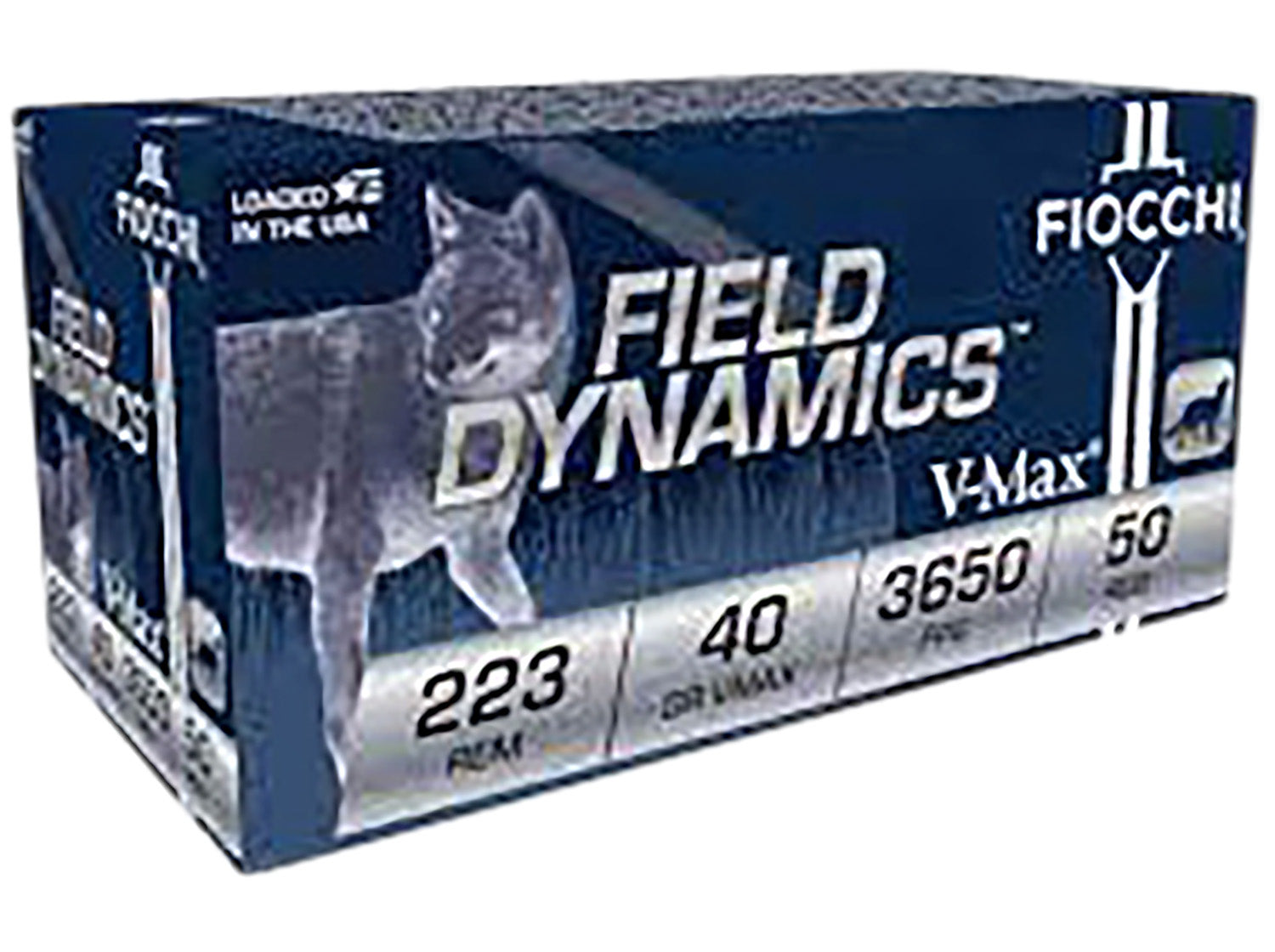 Fiocchi 223FHVB Field Dynamics  223Rem 40gr Hornady V-Max 50/4 *Sold as case