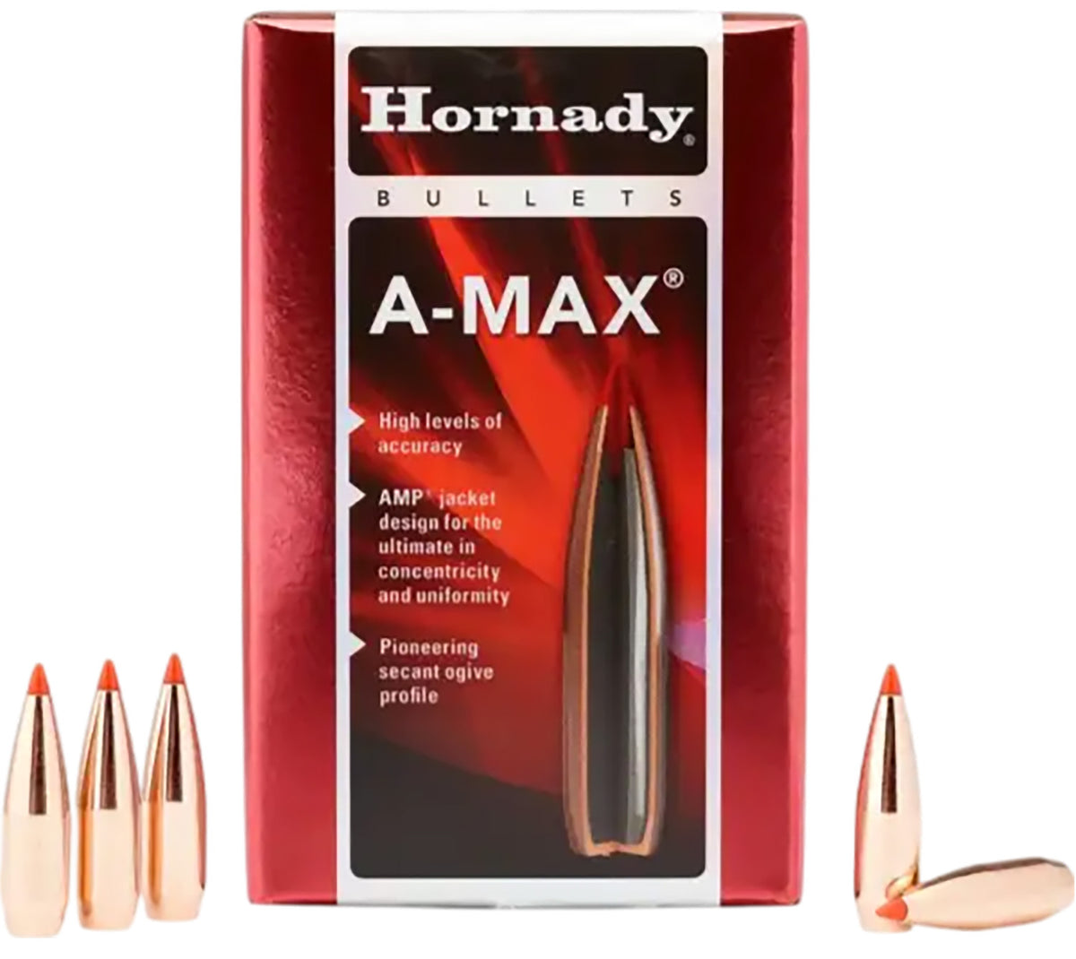 Hornady 30502 A-MAX  30 Cal .308 168 gr A Max 100 Per Box/ 15 Case