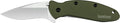 Kershaw 1620OL Scallion  2.40" Folding Drop Point Plain Bead Blasted 420HC SS Blade Olive Drab Anodized Aluminum Handle 