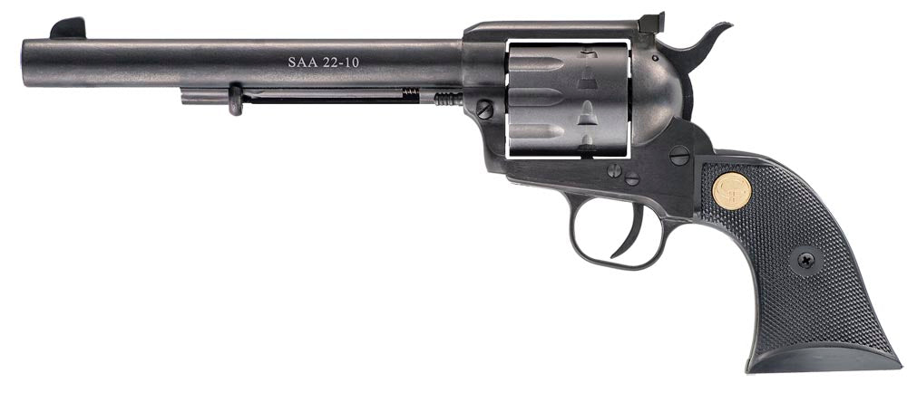 Chiappa Firearms CF340170 SAA 1873  Medium Frame 22 LR 10 Shot, 7.50" Blued Steel Barrel, Blued Steel Frame, Blued Cylin