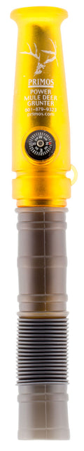 Primos 736 Power  Grunter Call Double Reed Mule Deer Sounds Attracts Blacktail/Mule Deer Features Built in Compass Black