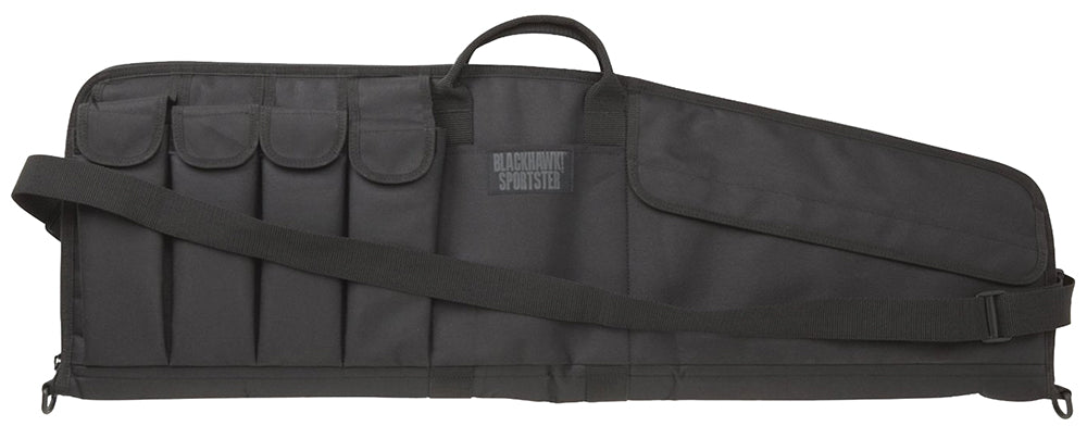 Blackhawk 74SG36BK Sportster Tactical Carbine Case 36" Black 600D Polyester w/ PVC Laminate 4 Mag Pocket 2 Large Accesso