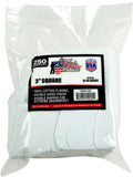 Pro-Shot 3250 Cleaning Patches  12-16 Gauge 3" Square Cotton Flannel 250 Pack