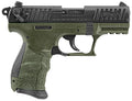 Walther Arms 5120338 P22 Military *CA Compliant 22 LR 10+1 3.42" Matte Black Tenifer Serrated/Steel Slide, OD Green Poly