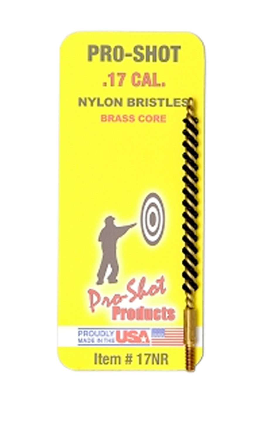 Pro-Shot 7NR Bore Brush  7mm Rifle #8-32 Thread Nylon Bristles Brass Core