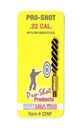Pro-Shot 22NP Bore Brush  .22 Cal Pistol #8-32 Thread Nylon Bristles Brass Core