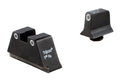 Trijicon 600649 Suppressor/Optic Height Sights  Green/Tritium White Outline Front Sight-Green/Tritium White Outline Rear