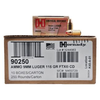 AMMO CRITICAL DEFENSE 9MM 115GR 250RD CASE