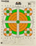 Champion Targets 45761 Score Keeper  Bullseye Paper Hanging 100 yds Rifle 14" x 18" Green/Orange 12 PK