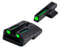 TruGlo TG131NT3 TFO  Green/Tritium/Fiber Optic Front Sight-Green/Tritium/Fiber Optic Rear Sight 1911 Officer