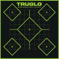 TruGlo TG14A6 Tru-See 5- Diamond Target Self-Adhesive Heavy Paper Black/Green 12"x12" 6 Pack
