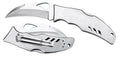 Spyderco BY07P Byrd Crossbill 3.50" Folding Hawkbill Plain 8Cr13MoV SS Blade, Stainless Steel Handle Includes Pocket Cli