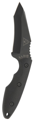 Ka-Bar 2486 TDI Hell Fire 3.56" Fixed Recurve Tanto Plain Black 1095 Cro-Van Blade, Black Ultramid Handle, Includes Shea