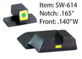 AMERIGLO CAP SIGHTS S&W M&P PROGLO LIME FRONT LUMI PAINTED REAR