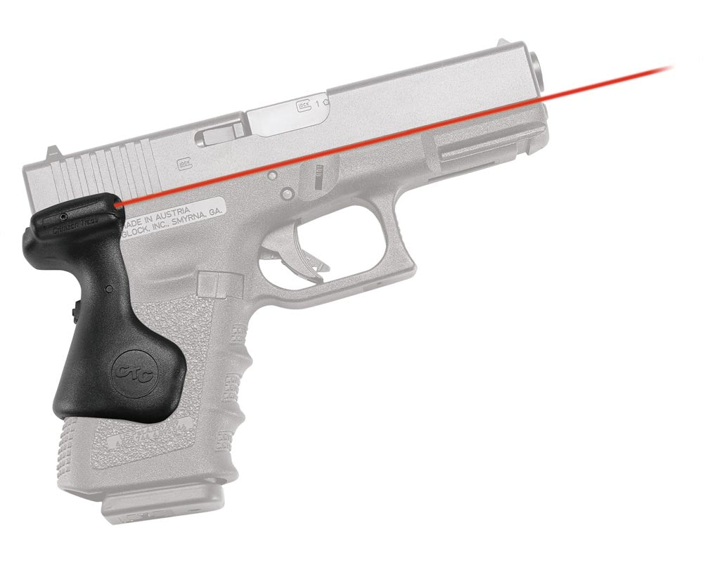 Crimson Trace 0169101 Lasergrips  Compatible w/Glock Compact Gen5 19/Gen4 19, 23, 32/Gen5 19 Gen 4, Red Laser Black Poly