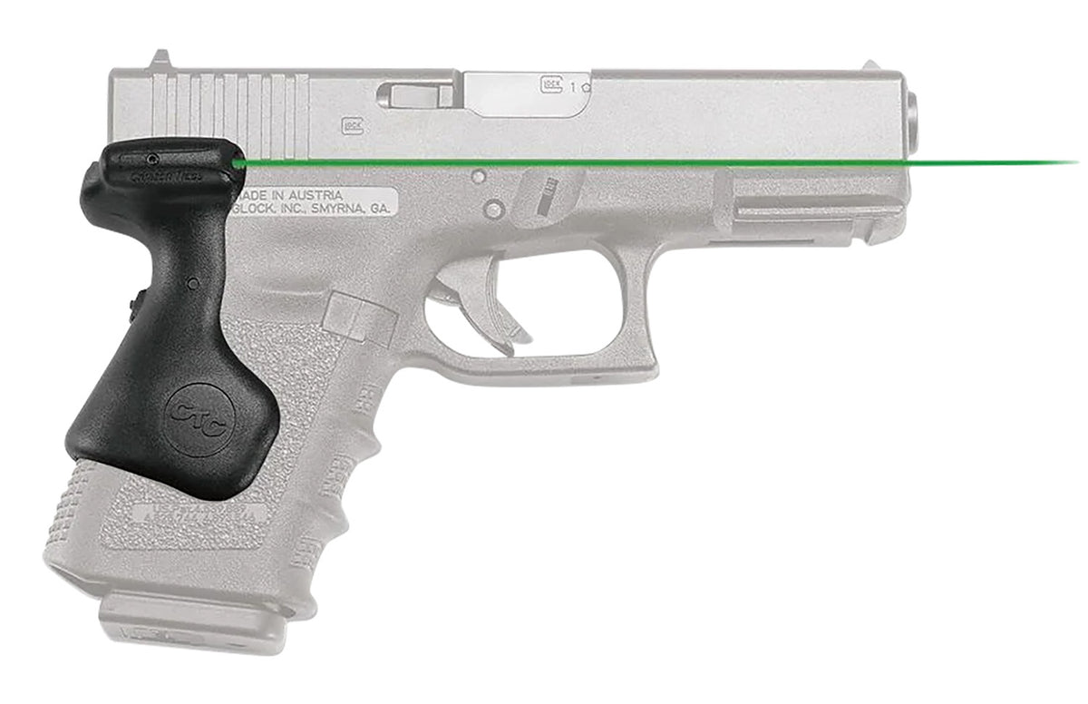 Crimson Trace 0167501 Lasergrips  Compatible w/Glock Compact Gen5 19/Gen4 19, 23, 32/Gen5 19 Gen 4, Green Laser Black Po